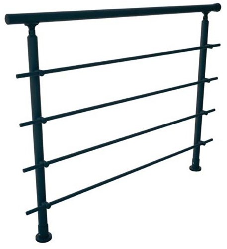 Aluminium balustrade RONDO (basis element) RAL 7016 - Laterale bevesiging 
