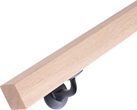 HandyStairs ringhiera per scale in legno  - ringhiera tonda Ø 38 mm - mogano - 270 cm - estremità tonde
