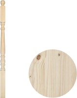 Balustre principal en pin tourné 113 x 7 x 7 cm