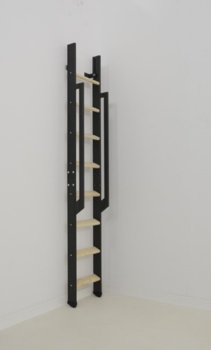 Uitschuifbare steektrap STRONG - H=290 cm - Beukenhout - Zwart