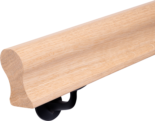 HandyStairs ringhiera per scale in legno  - ringhiera tonda Ø 38 mm - mogano - 270 cm - estremità tonde