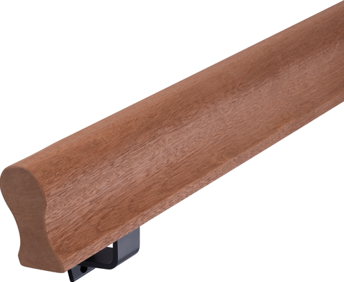HandyStairs ringhiera per scale in legno  - ringhiera tonda Ø 38 mm - mogano - 270 cm - estremità tondeHandyStairs ringhiera per scale in legno  - ringhiera tonda Ø 38 mm - mogano - 270 cm - estremità tonde