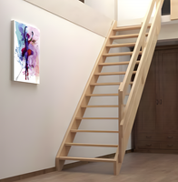 Escalier de meunier 'RUSTIC70' - Madera de haya - Anchura 70cm - Altura 280cm - Ahorro de espacio